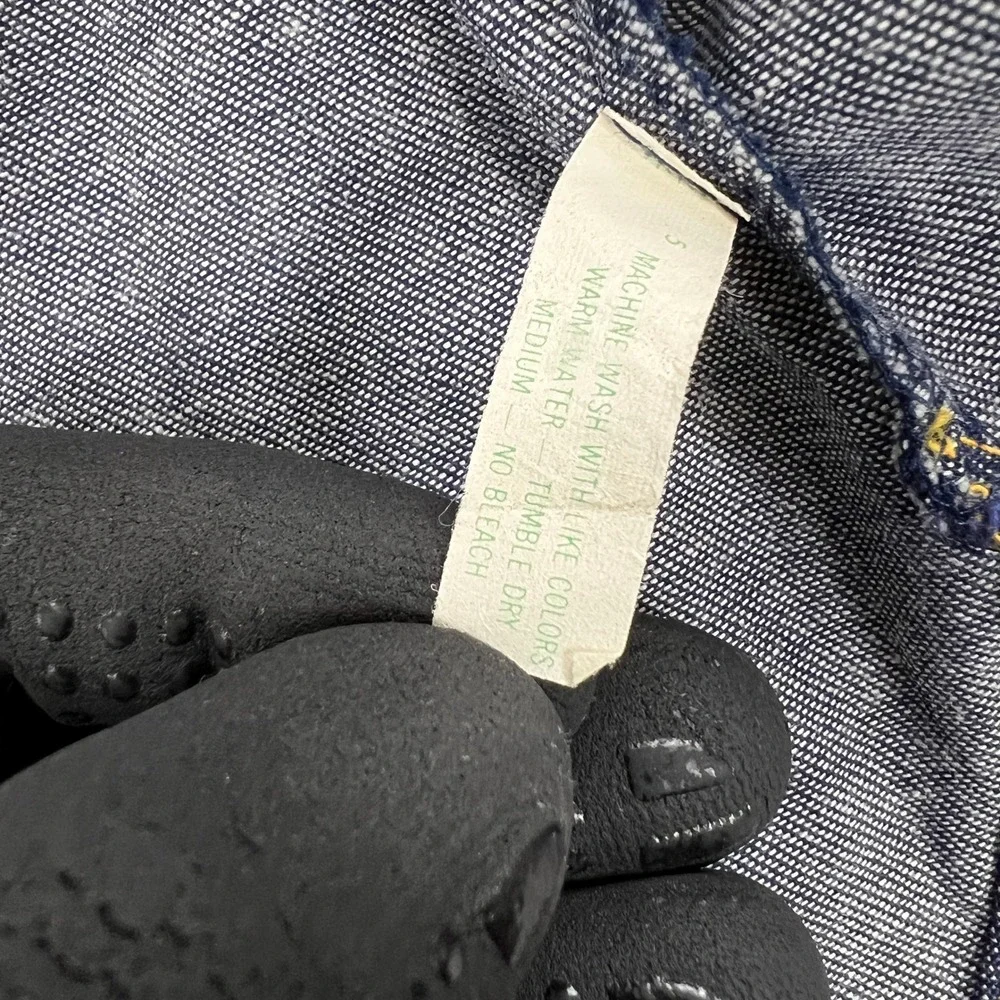 Vintage Health-Tex Selvedge Denim Jacket 4T Blue Kids Western Snap Front Shirt
